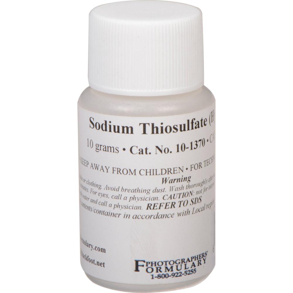 Formulario de Fotógrafos: Tiosulfato de Sodio Anhidro - 10g 124107-REG Formulario de Fotógrafos: Tiosulfato de Sodio Anhidro - 10g 124107-REG
