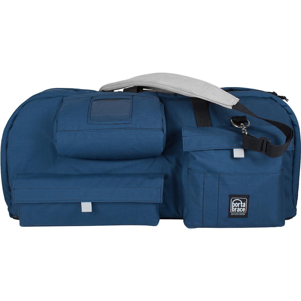 Funda PortaBrace para Camcorder de Mano con Protector de Visor de Plástico (Azul, Grande) - Para Cam