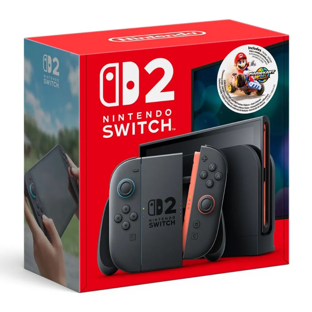 Consola Nintendo Switch 2 Mario Kart World Bundle 256gb Negro