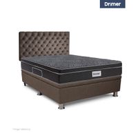 Dormitorio Praktibox Ventus 1.5 Plazas Capitone Marrón