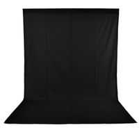 Fondo de tela muselina 3x2.8m Negro