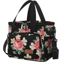 LONCHERA MEDIANA FEMUAR | BLACK FORAL