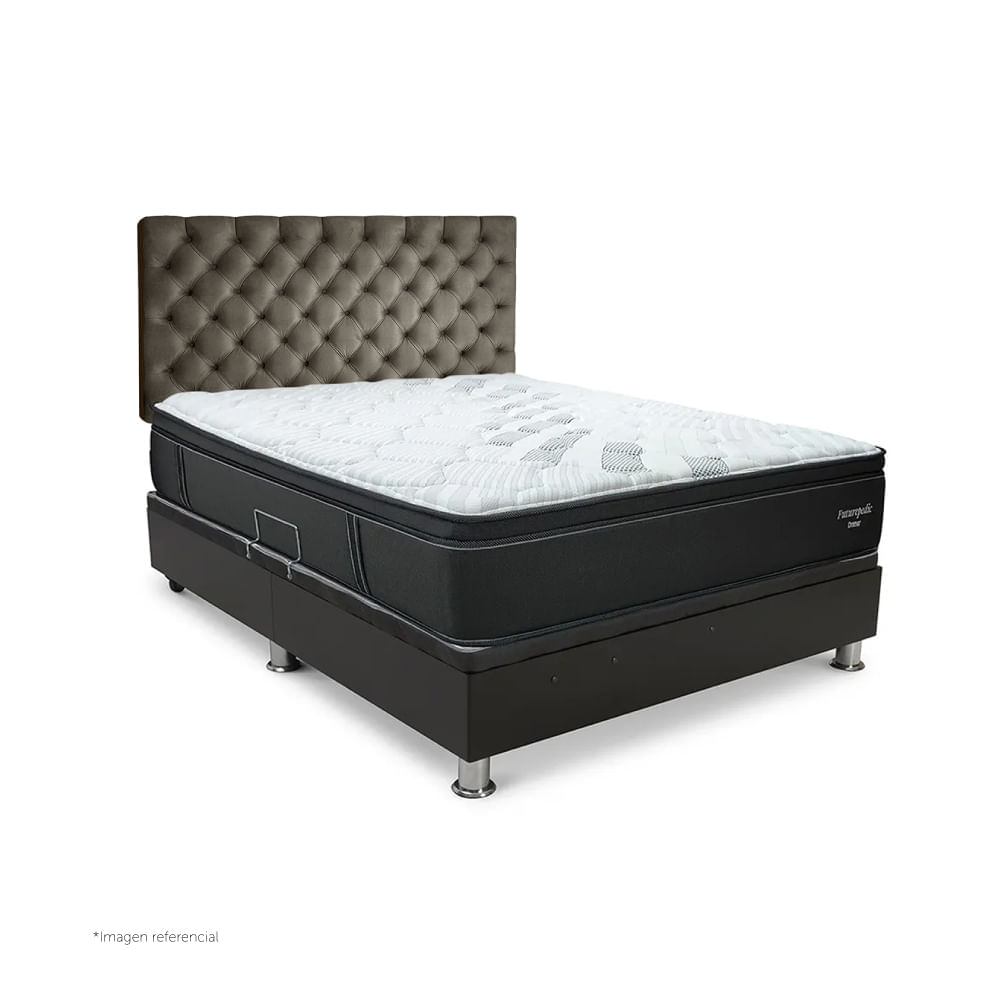 Dormitorio Praktibox Laqueado Futurepedic Queen Cuadros Beige Vivid