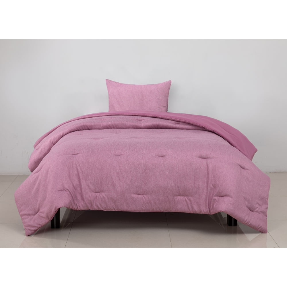 Edredon Pv26 Melange Acero 1.5 Plazas