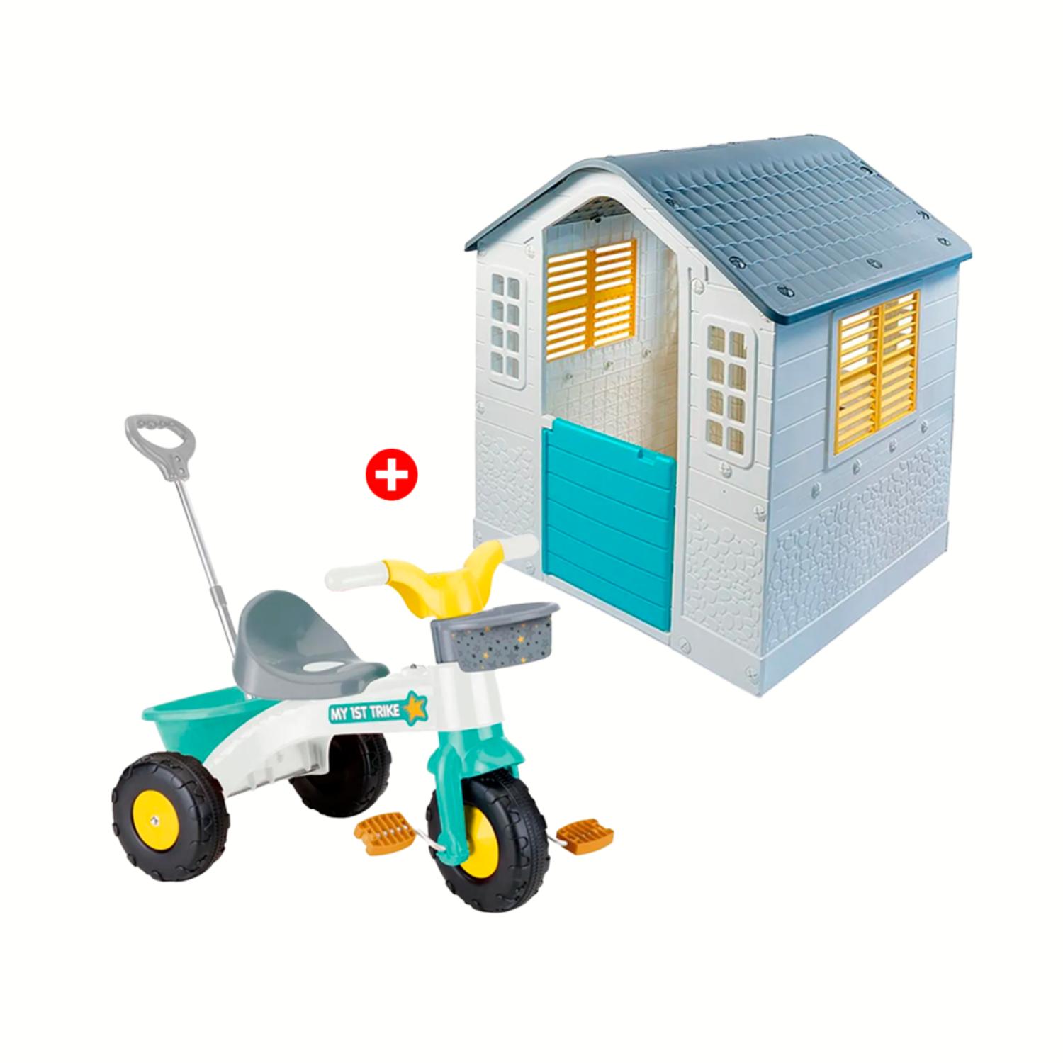 Combo Dolu Casa De Juegos + Triciclo Con Mango