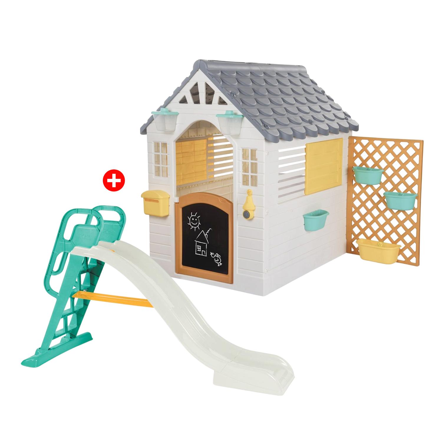 Combo Dolu Casa De Juegos Con Accesorios + Resbaladera