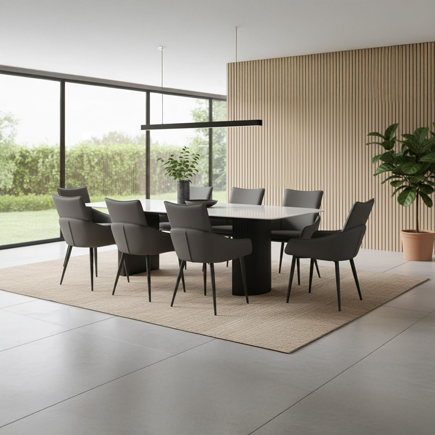 Juego De Comedor Francesco 8 Sillas Gris