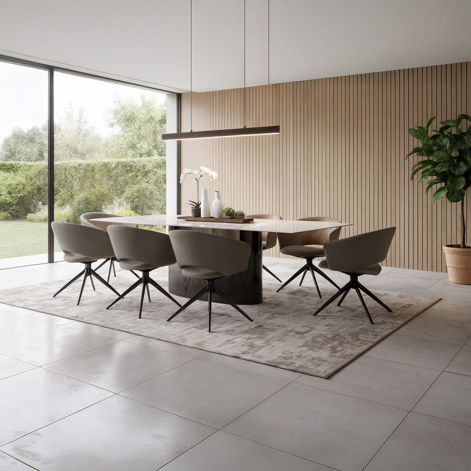 Juego De Comedor Vittorio 8 Sillas Gris