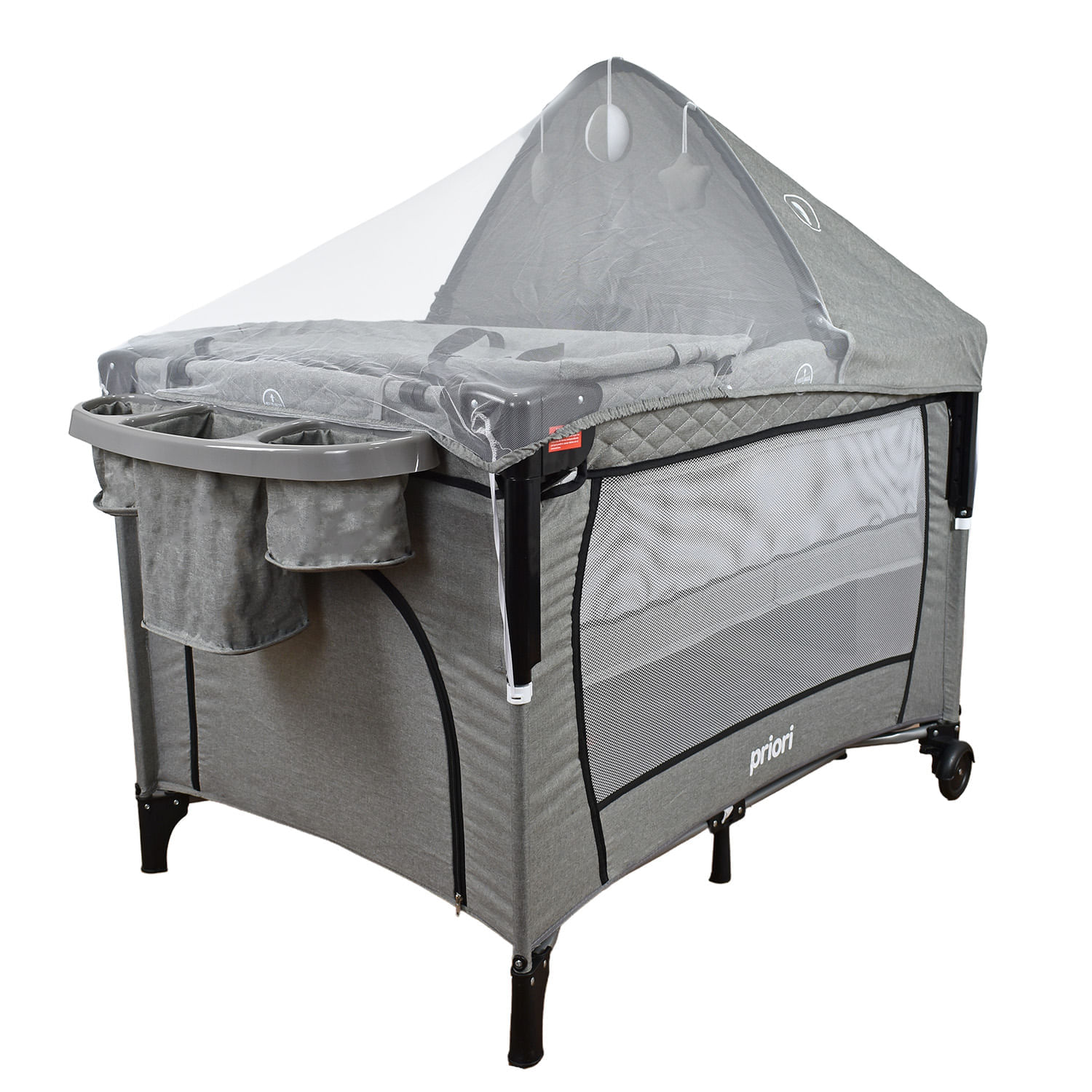 Cuna Corral Bebé Priori Pro Max Gris