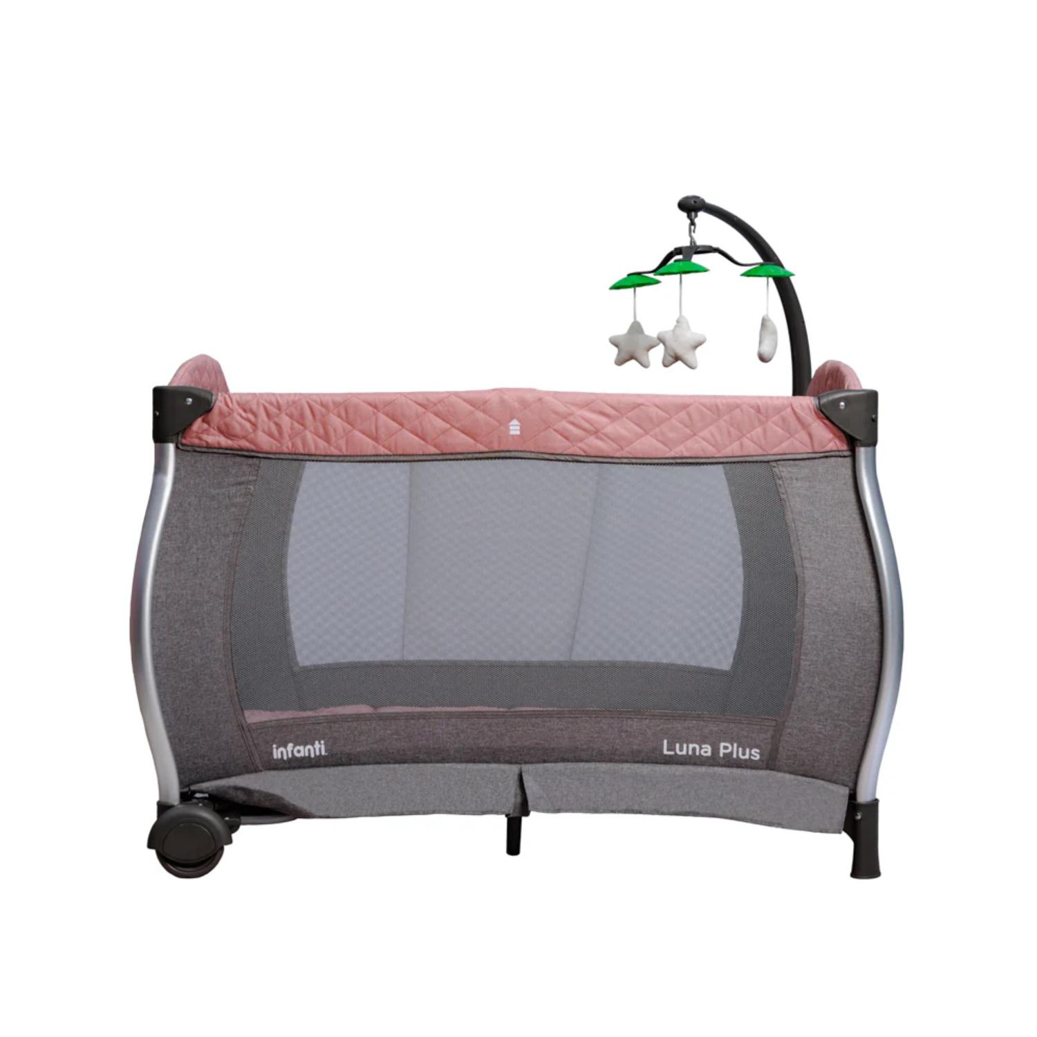 Cuna Playard Para Bebé Infanti Luna Plus Rosado