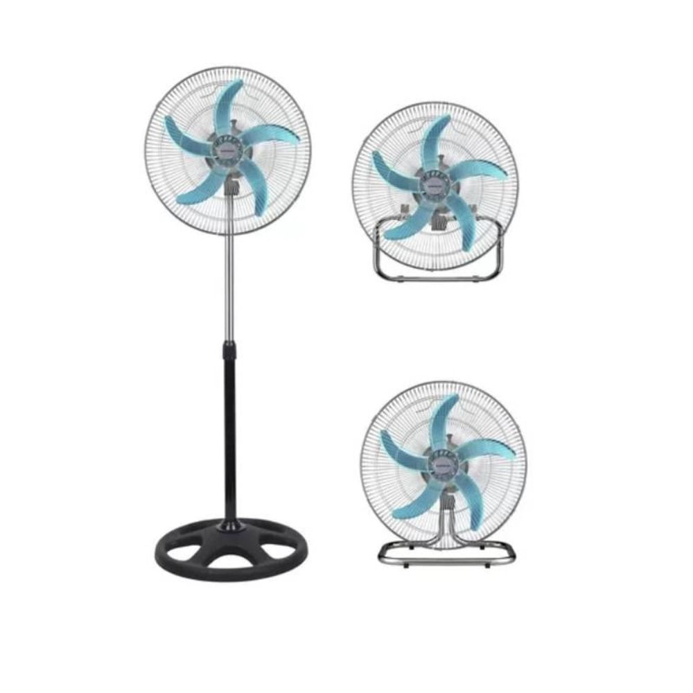 Ventilador 3 en 1 Pie Pared Mesa 18 Pulgadas 65W