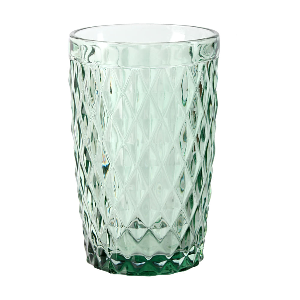 Set X4 Vaso Vidrio Verde