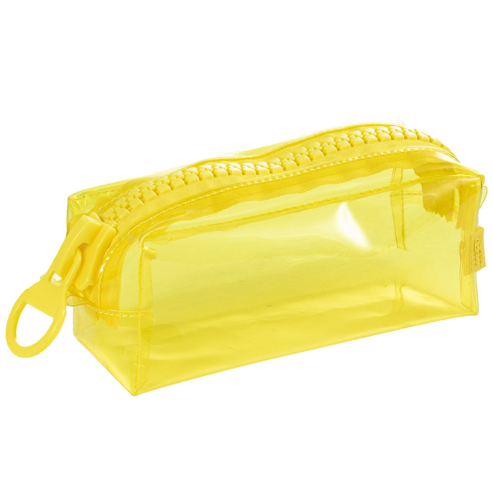 Cartuchera transparente amarilla CLASS&WORK modelo Clear