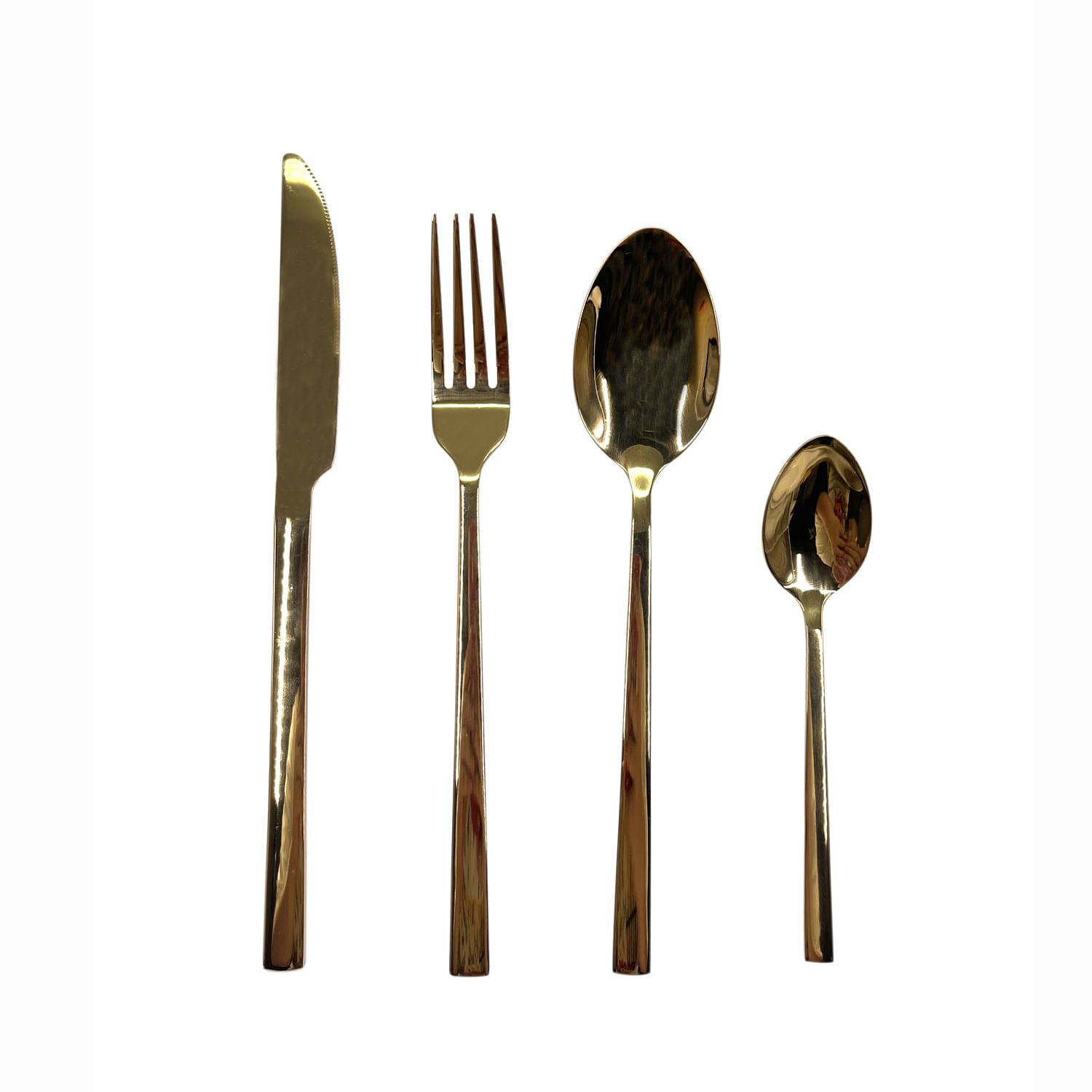 Set Cubiertos Golden 24 Piezas