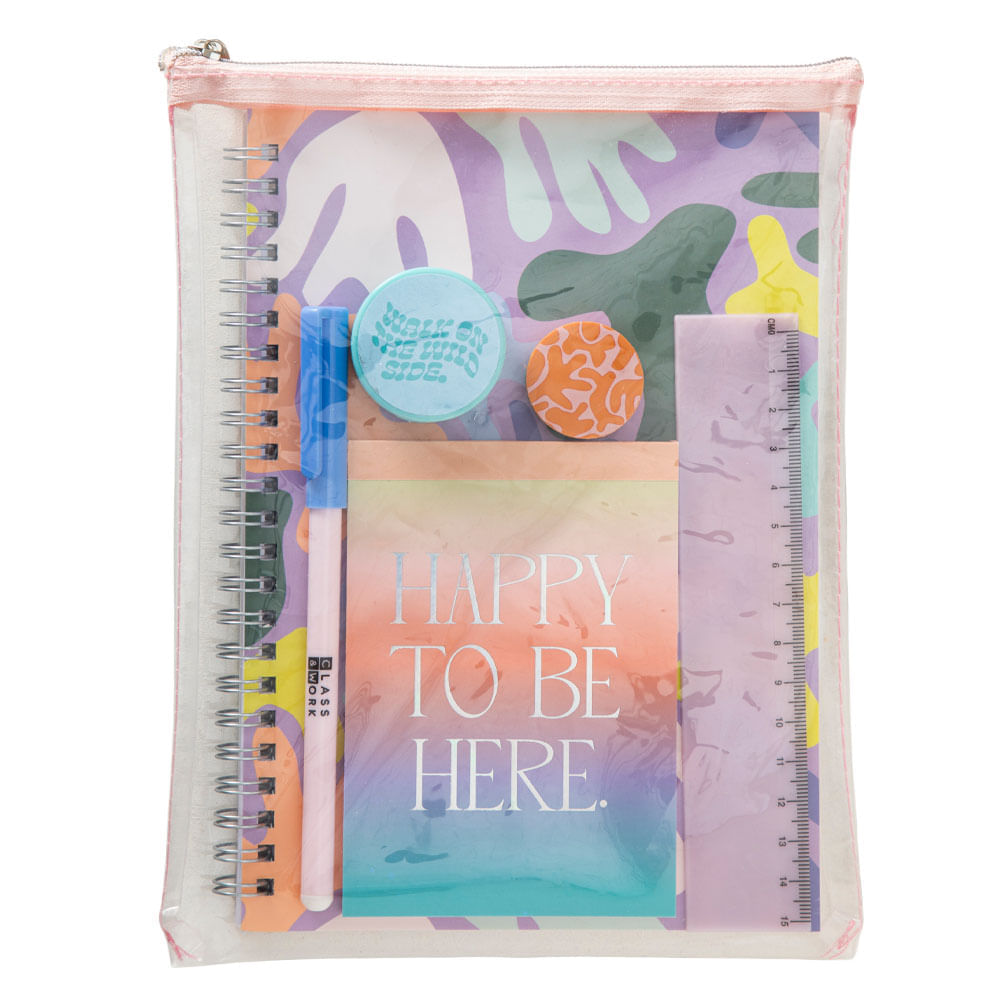 Set CLASS & WORK Libreta + Útiles Sunset