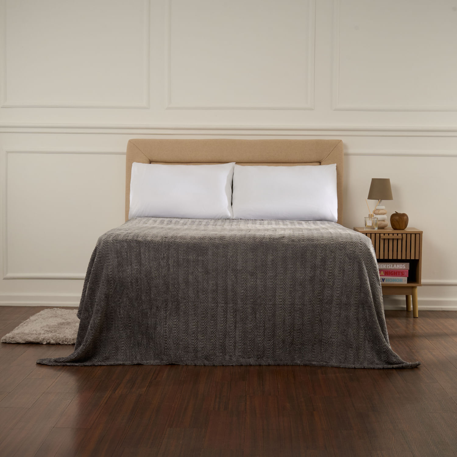 Frazada Pv26 Chevron Charcoal