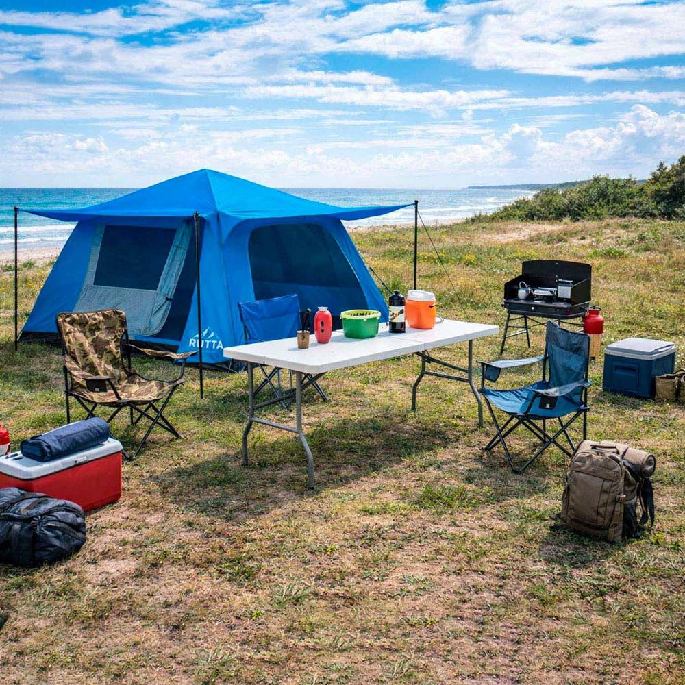 Combo Camping 10P Carpa Impermeable Yosemite Mesa Plegable 180 cm