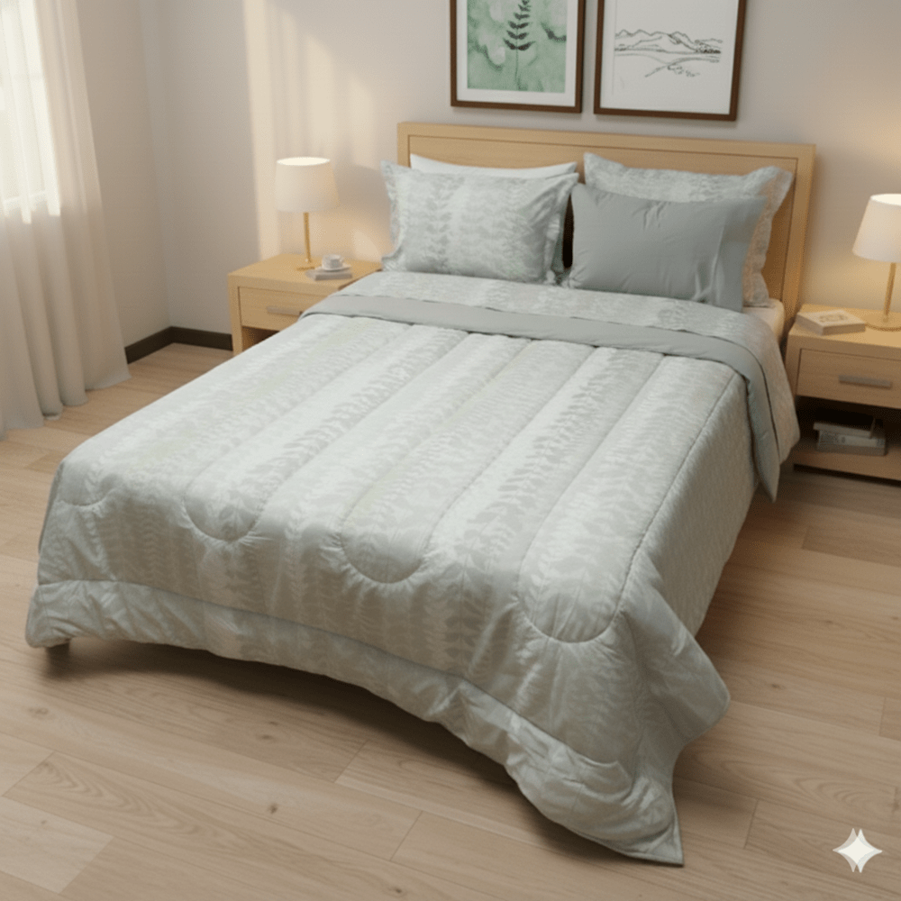 Edredón algodón 180 hilos con Funda Sham Queen Gredel Edredón algodón 180 hilos con Funda Sham Queen Gredel