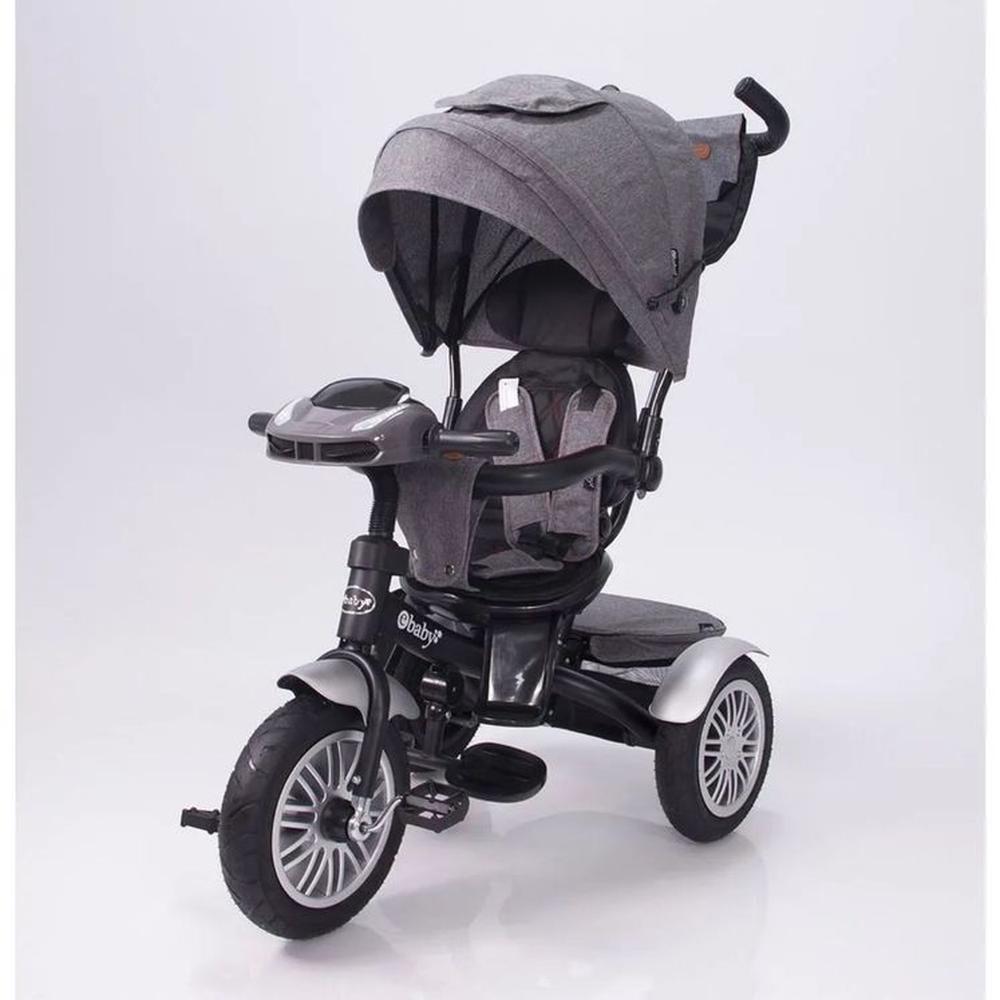 Triciclo Ebaby con Guiador Reclinable Zoe -Gris