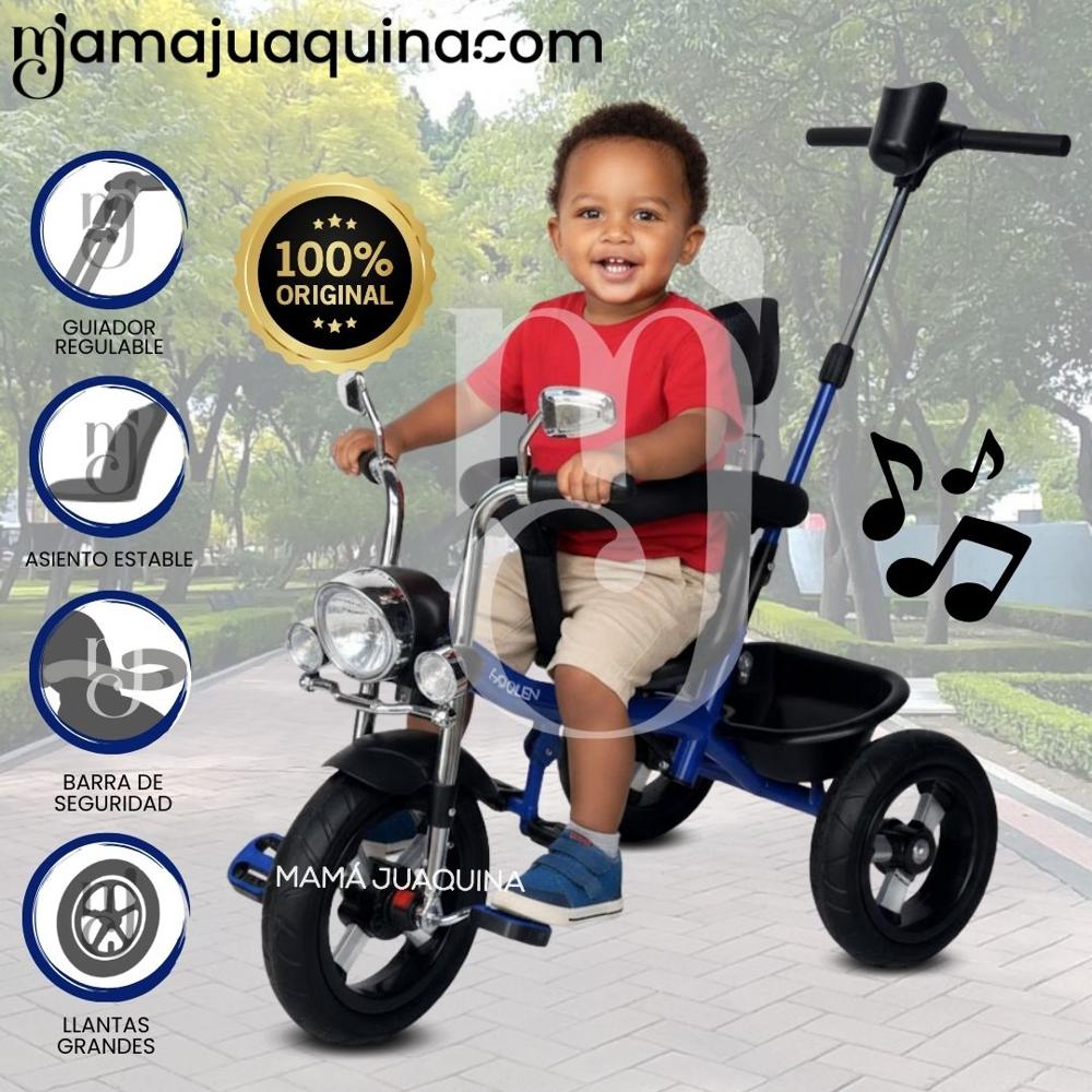 Triciclo Chavito con Guiador YARLEY Musical Blue