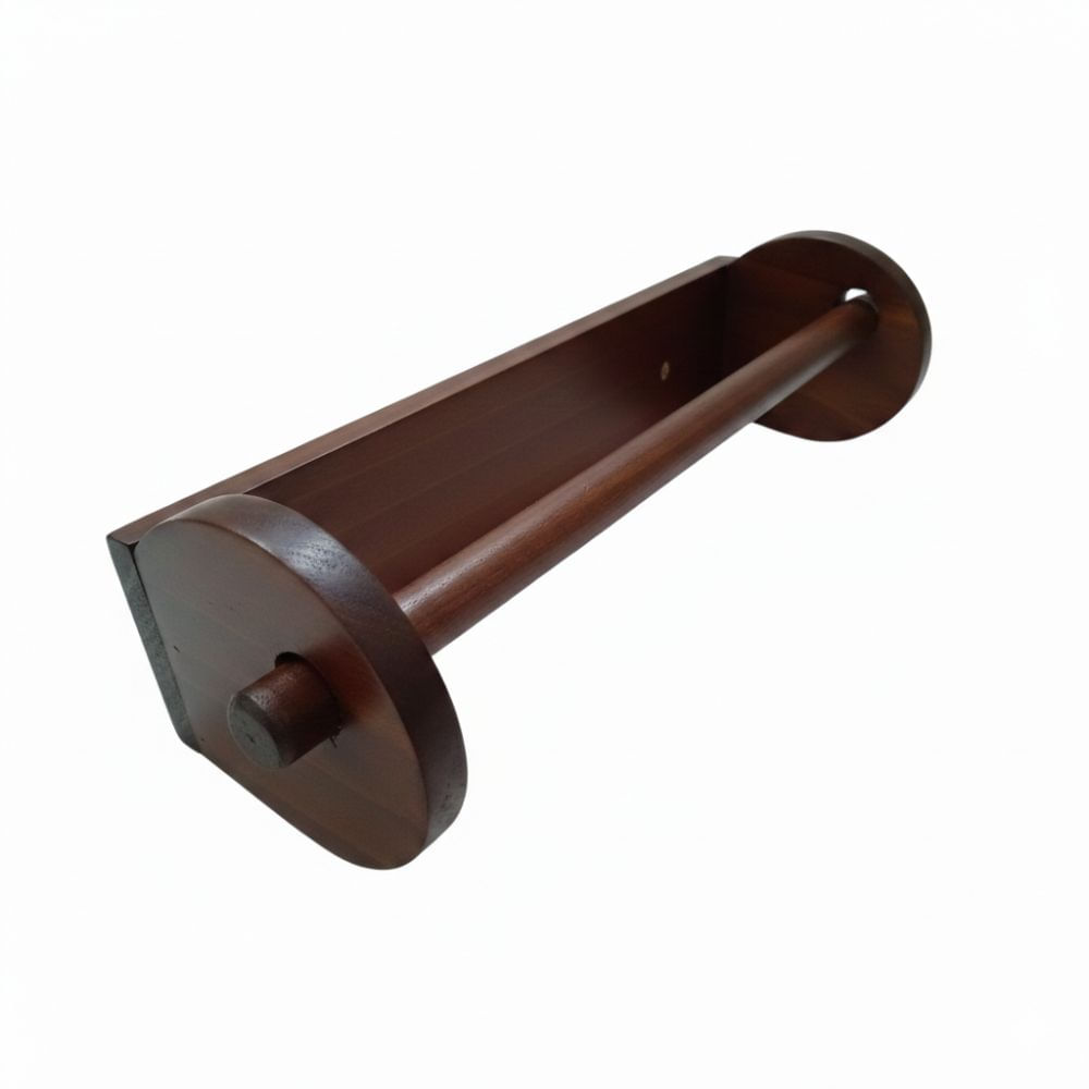 Soporte de Papel Toalla Horizontal para Pared En Madera Marrón