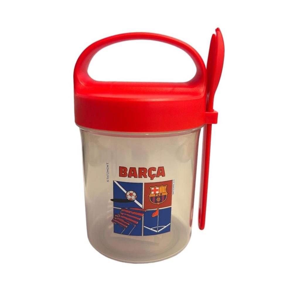 Taper con Cuchara Escolar Barce Futbol 560 ML