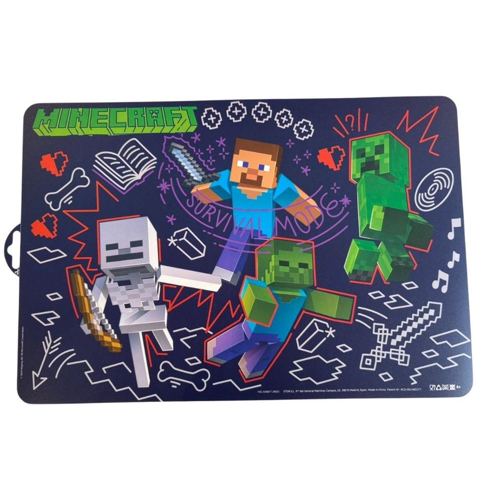 Individual Escolar Minecraft 43x29 cm