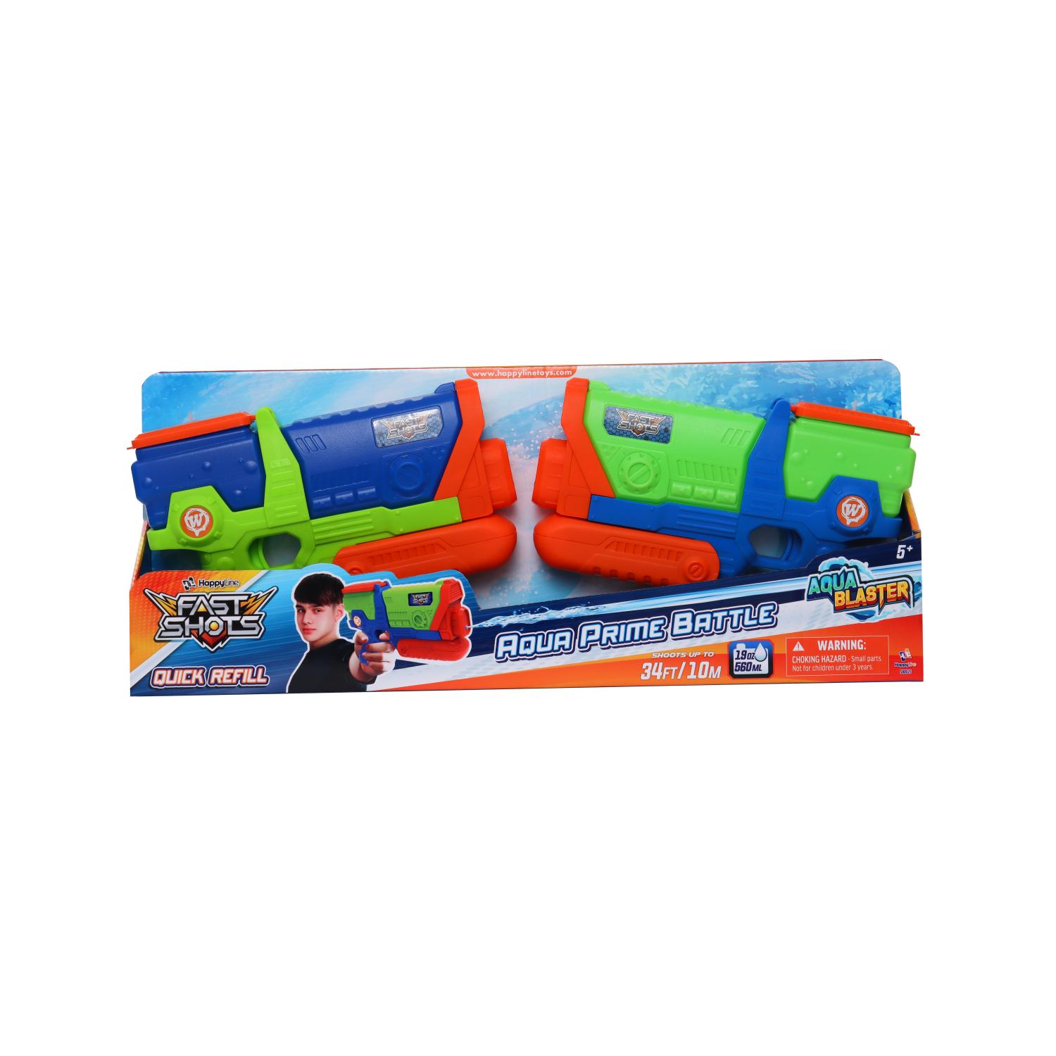 Set 2 Lanzadores De Agua Fast Shots 10M Con Tanque 560Ml