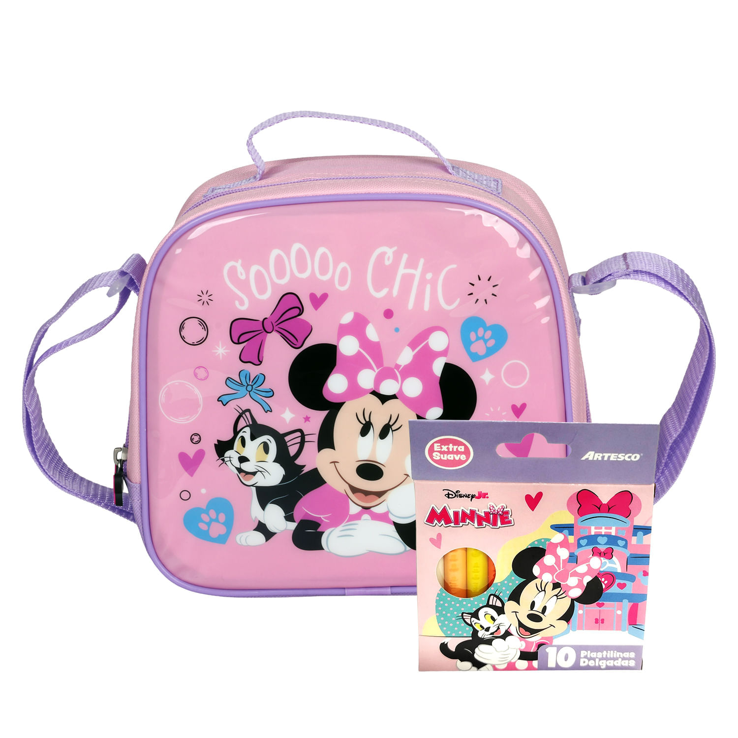 Lonchera Minnie Mouse Kids + Plastilina Delgada X10