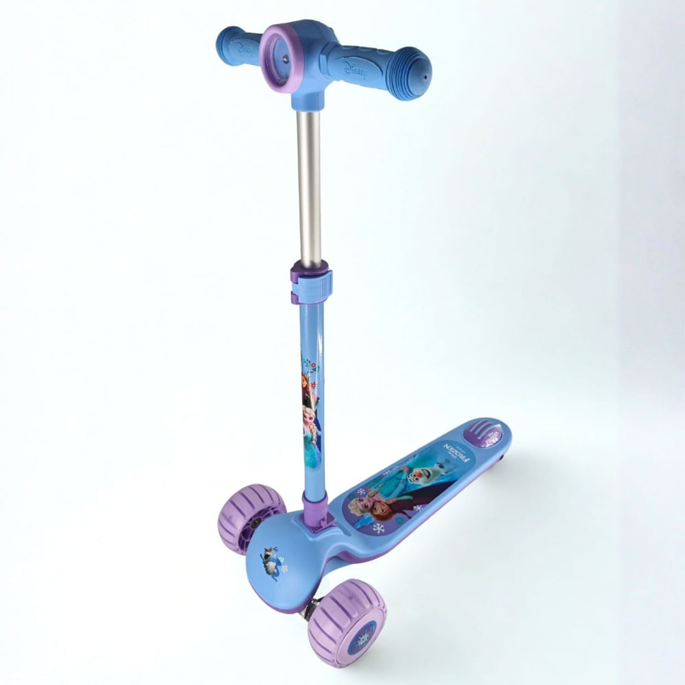 Scooter Frozen Maxi-Deck Con Luces Celeste