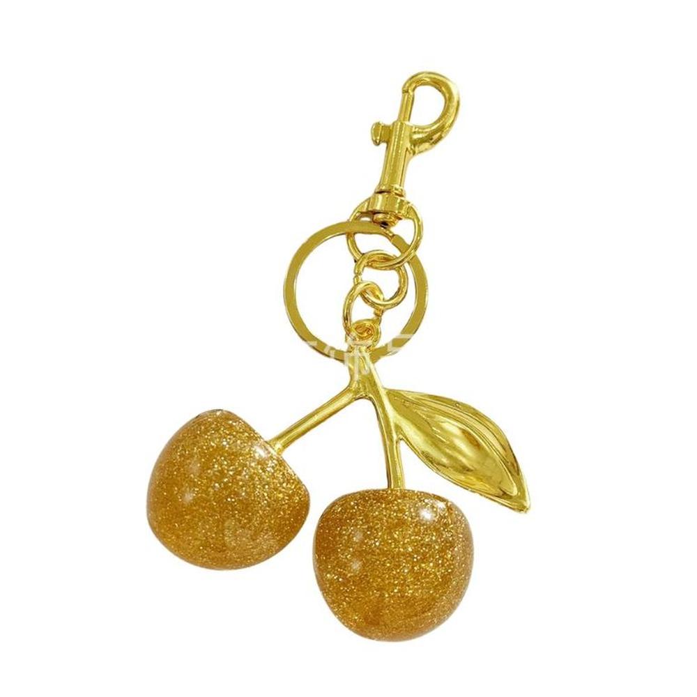 Dupe Llavero de Cereza Couture para Bolso - Golden Cherry