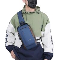 Mochila Morral Antirrobo Candado Clave Azul/marrón USB  Bolso Genieka.