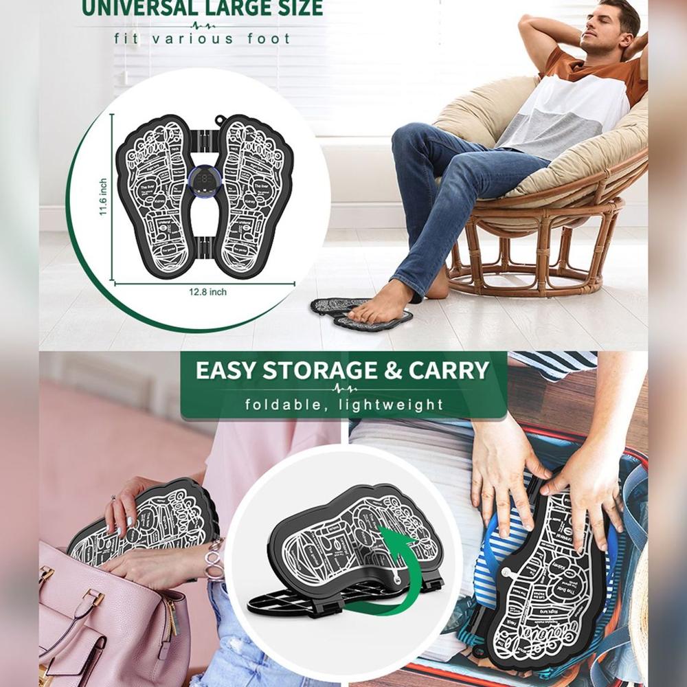 Electroestimulador para Pies Plegable Recargable y Portátil