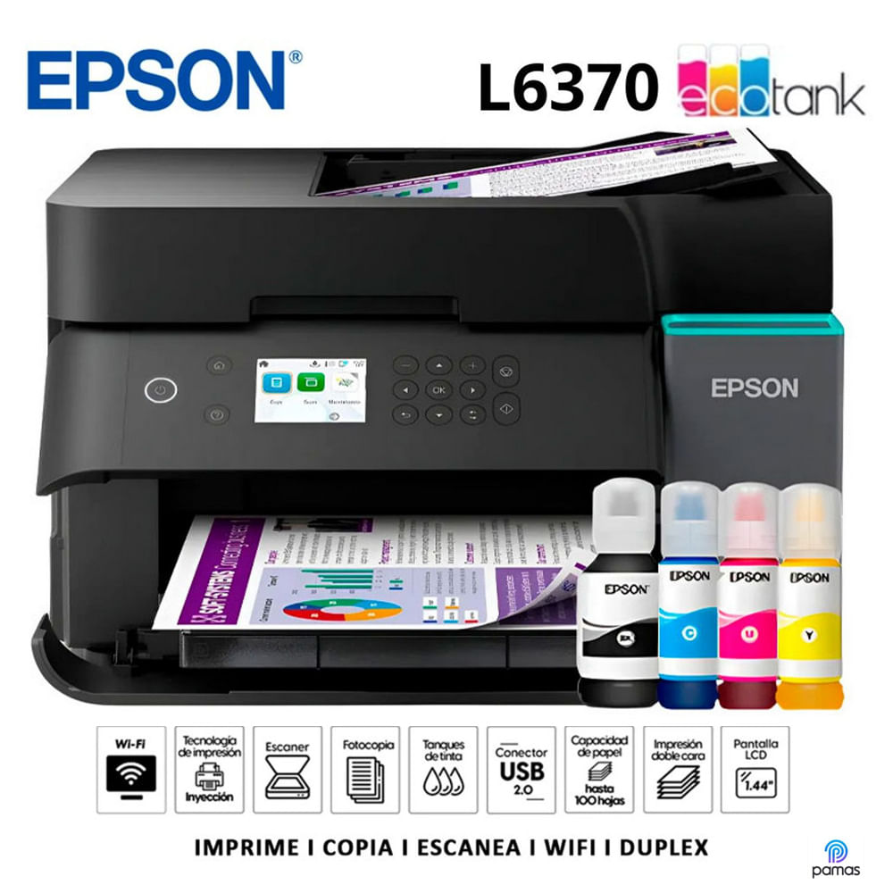 IMPRESORA EPSON L6370 ETHERNET WIFI DUPLEX ADF