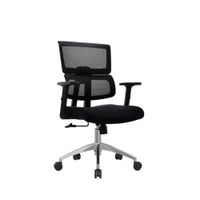 Silla Ergonómica Flip Gerente Syncro 3D Aluminio Negro Ofideas