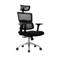 Silla Ergonómica Flip Presidente 1D Aluminio Negro Ofideas
