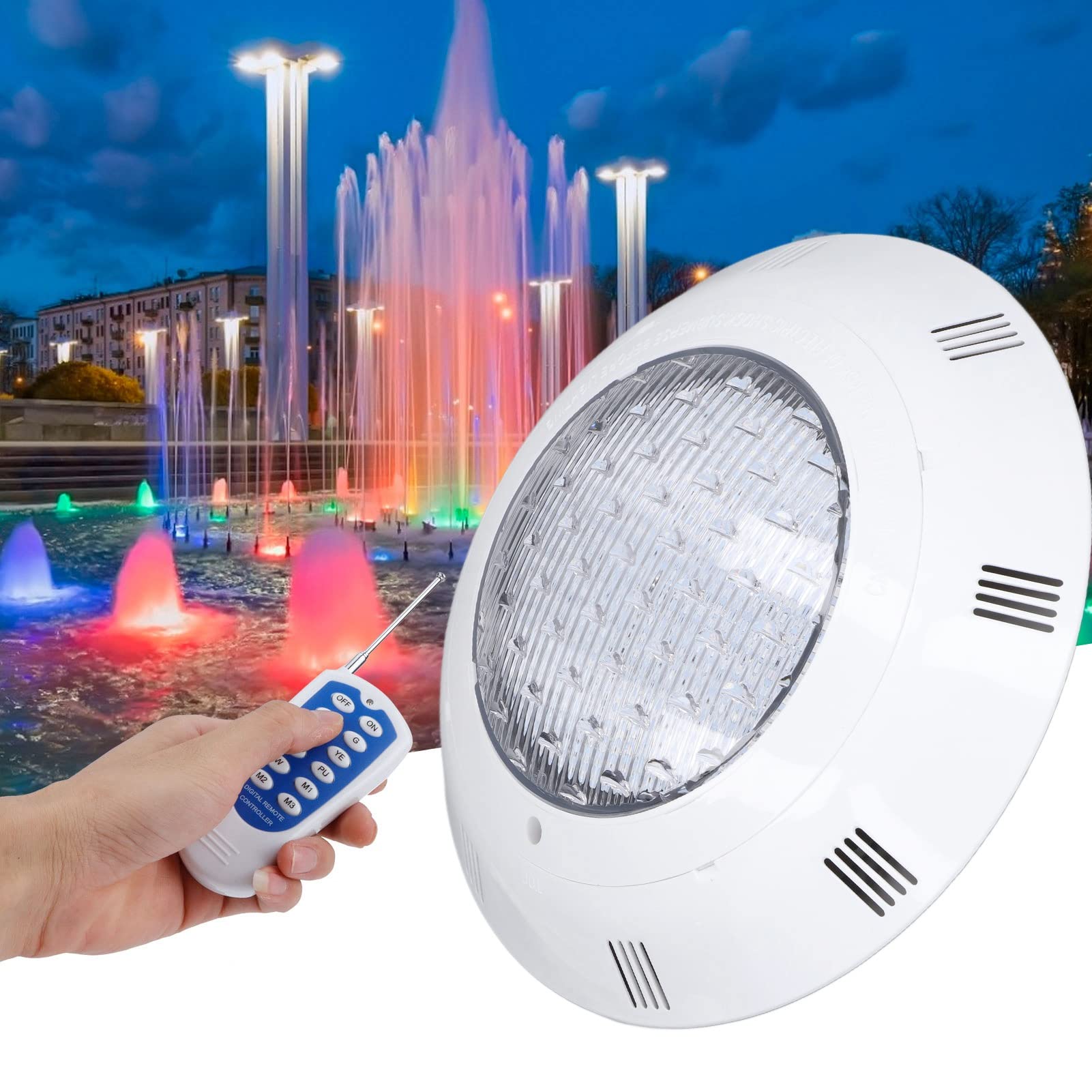 Reflector Para Piscina Adosable Led Rgb Colores 12V- 25WATT con Control
