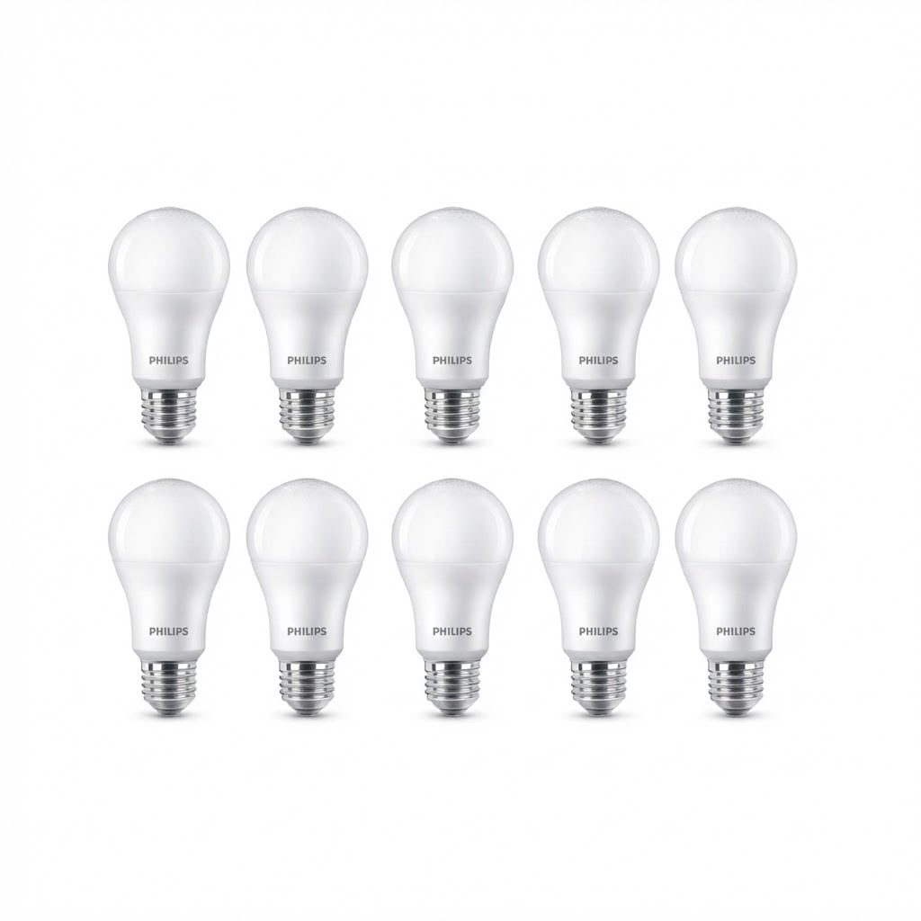 Pack 10 Focos LED 15W Luz Blanca Philips EcoHome E27 6500K