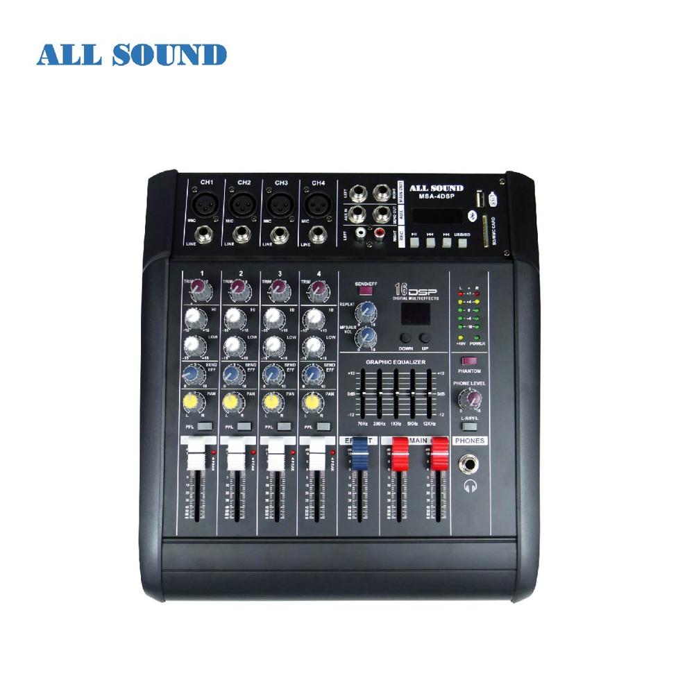 CONSOLA DE AUDIO 4 CANALES MSA-4DSP ALL SOUND