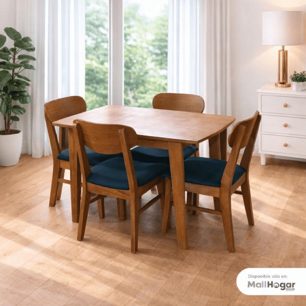 Juego de Comedor Olivia 4 sillas Cobalto