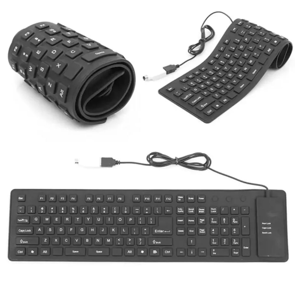 Teclado Numérico Flexible De Silicona Impermeable USB PC ANDROID IOS