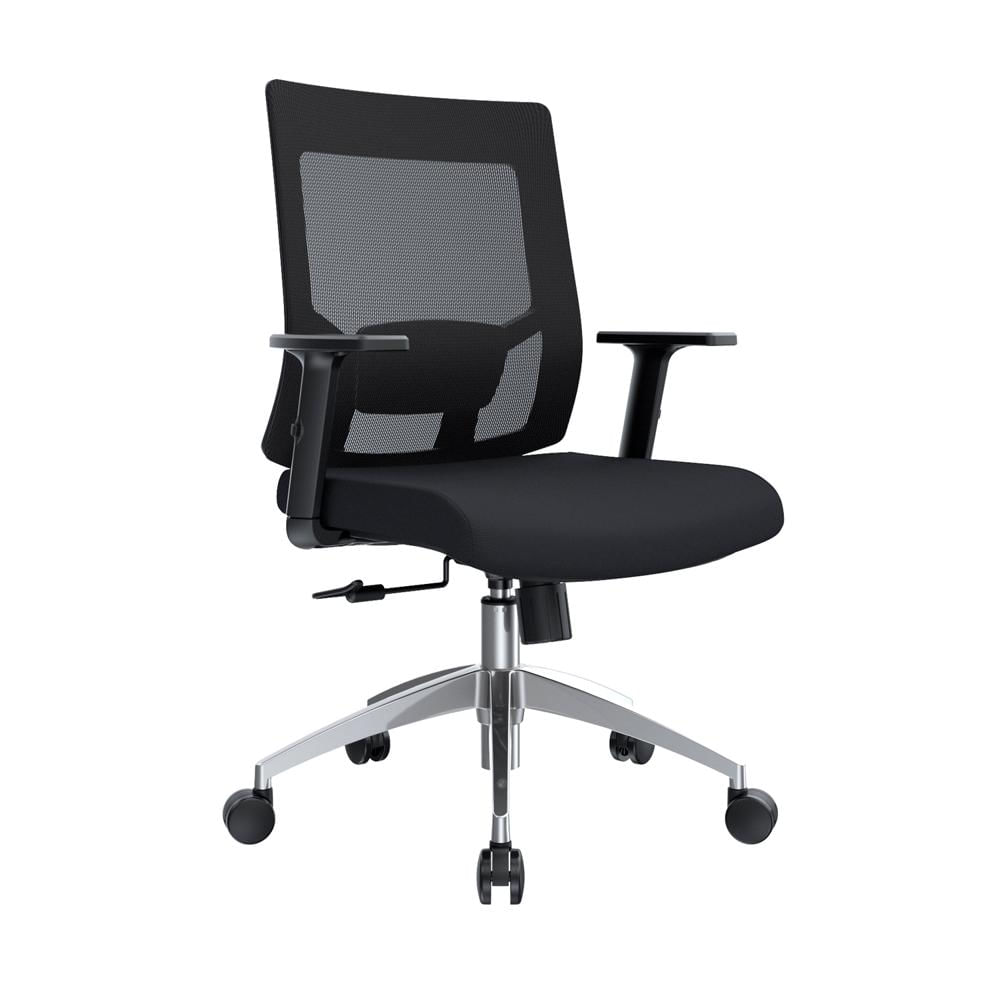 Silla Ergonómica Radius Syncro Brazos 1D Aluminio Negro Ofideas