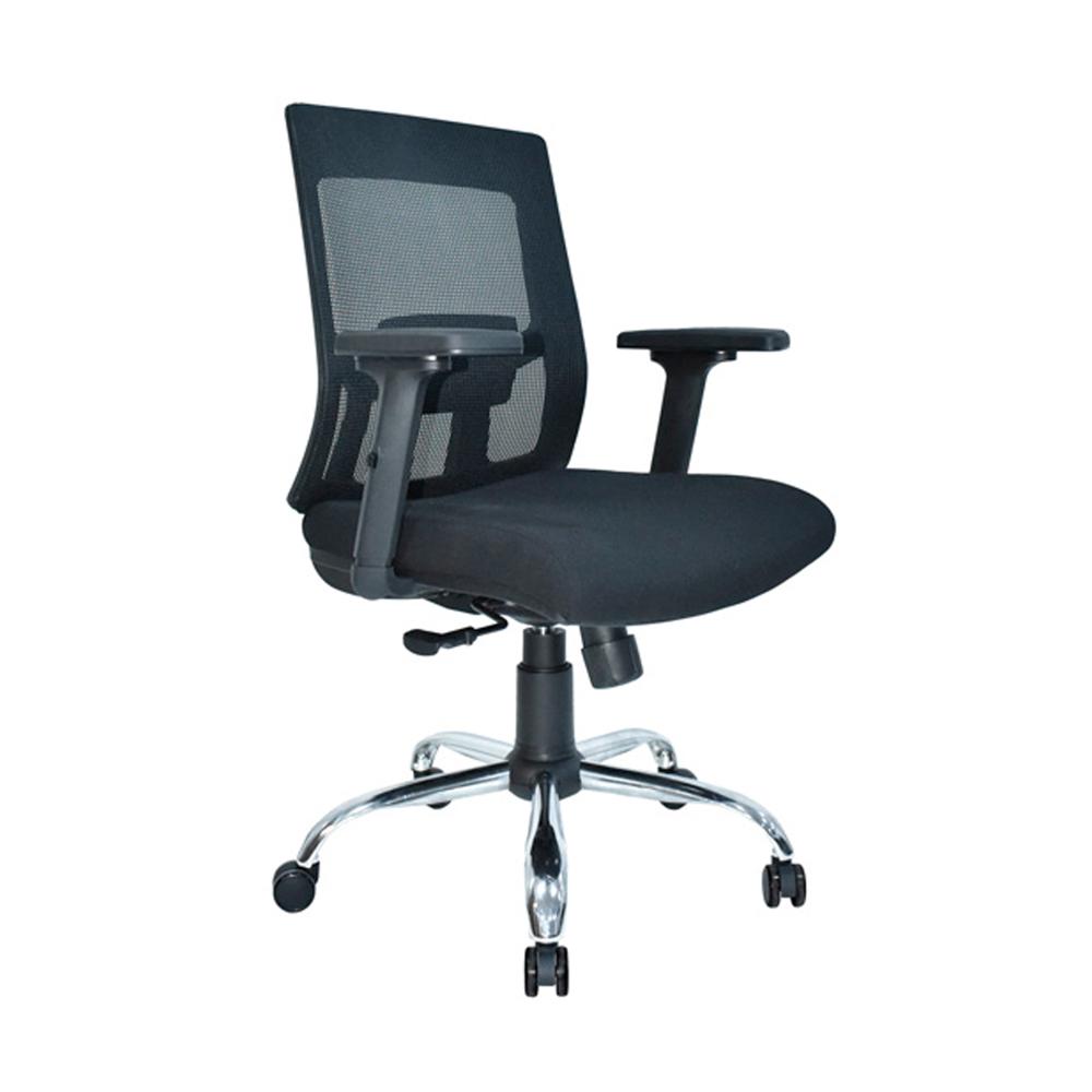 Silla Ergonómica Radius Basculante Brazos 3D Cromado Negro Ofideas
