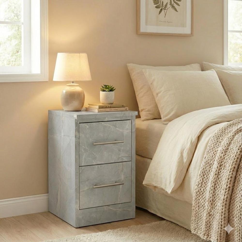 Velador 2 cajones color ibiza