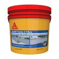 Impermeabilizante de techos y terrazas Sikafill Techo-5 Fibra Gris 4L