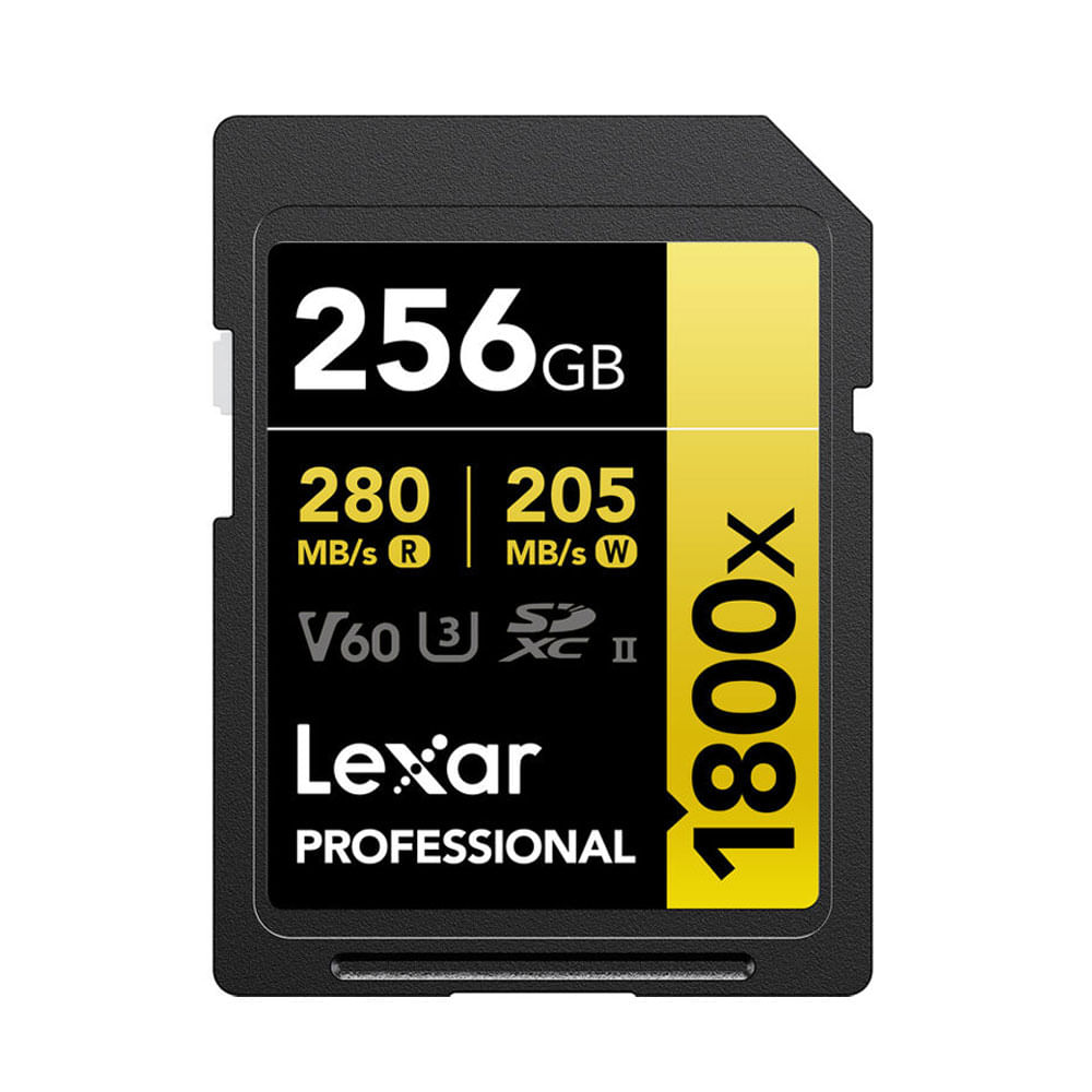 Memoria SD Lexar Professional 256GB GOLD V60 - R280mb - W205mb