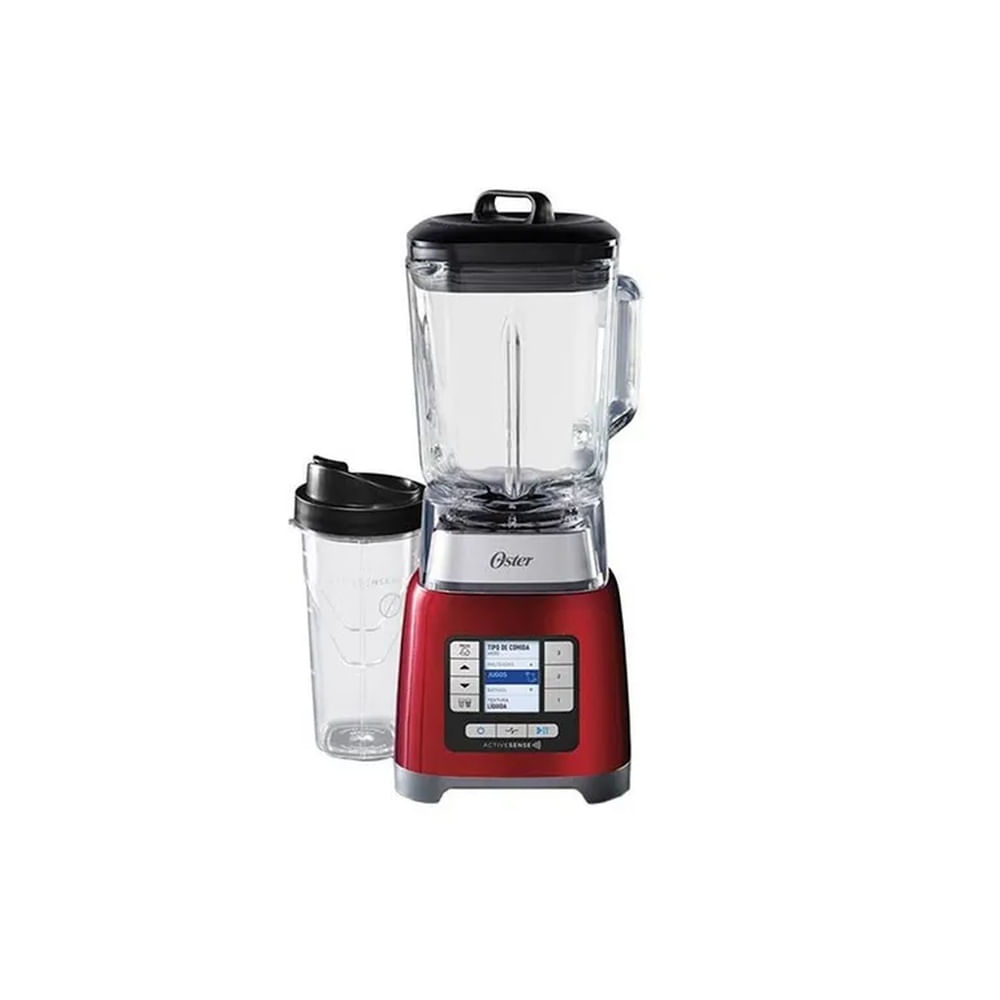 Licuadora Oster ActiveSense 2L 1100W con Blend-N-Go BLSTTDGRBG Rojo