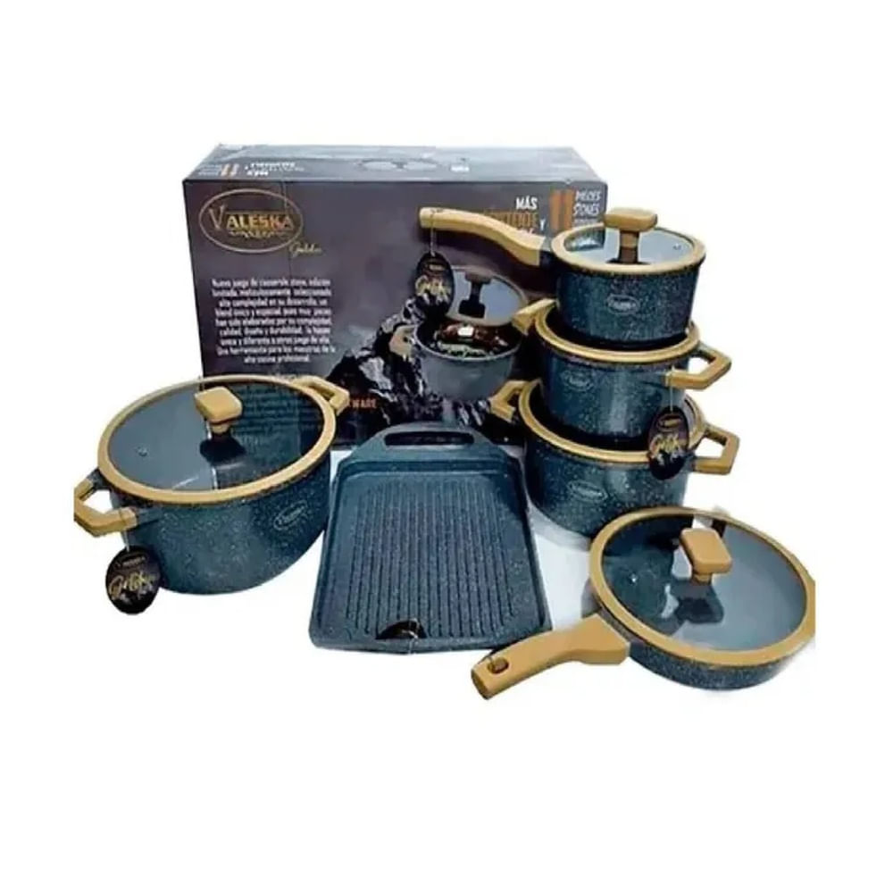 Set De Ollas Valeska 11pcs Vl-11st Roca Volcani