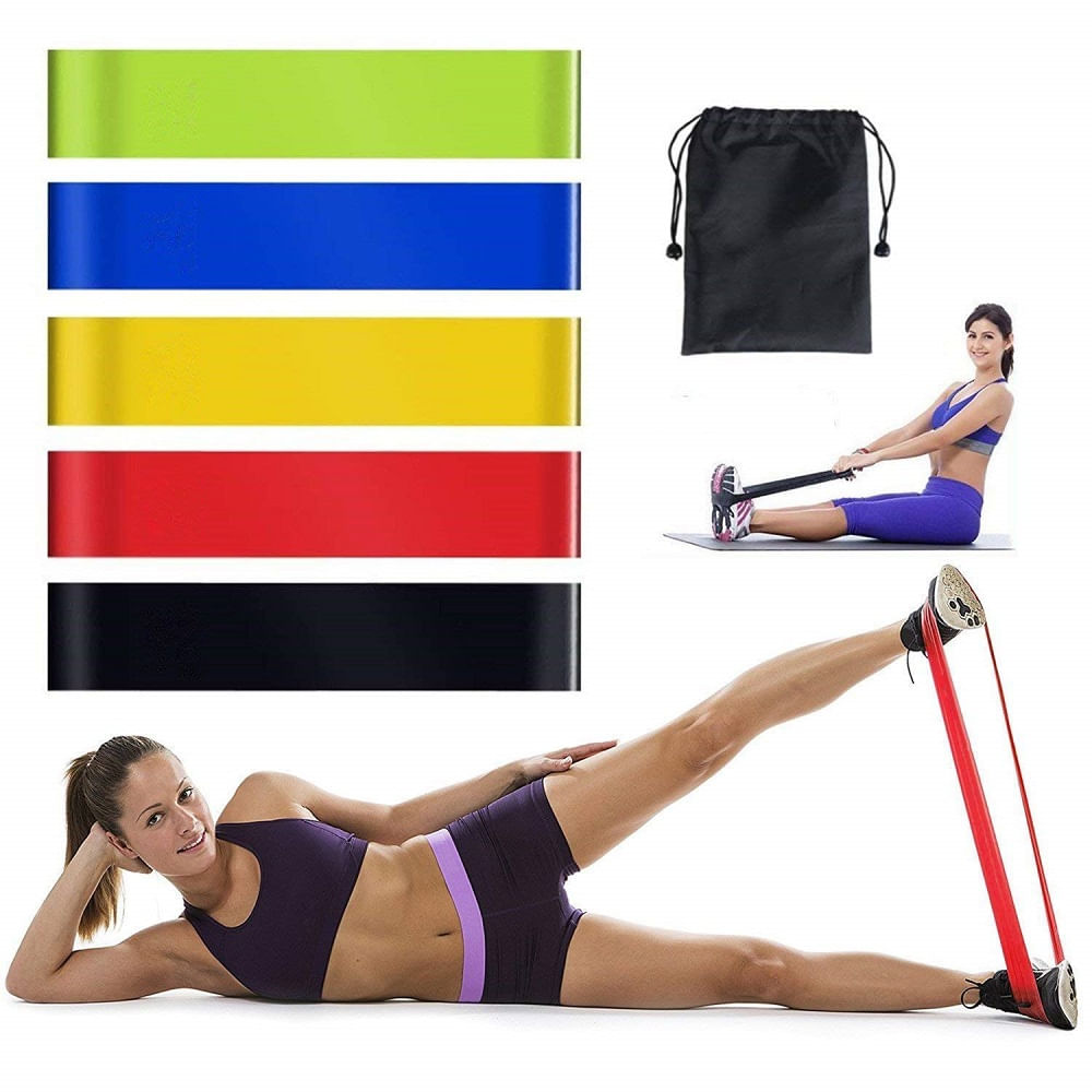5 Bandas elasticas de resistencia para hacer ejercicios con ligas de ejercicio 