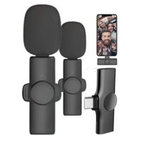 MICRÓFONO SOLAPERO DOBLE MINI INALÁMBRICO RECARGABLE TIPO C ANDROID K11